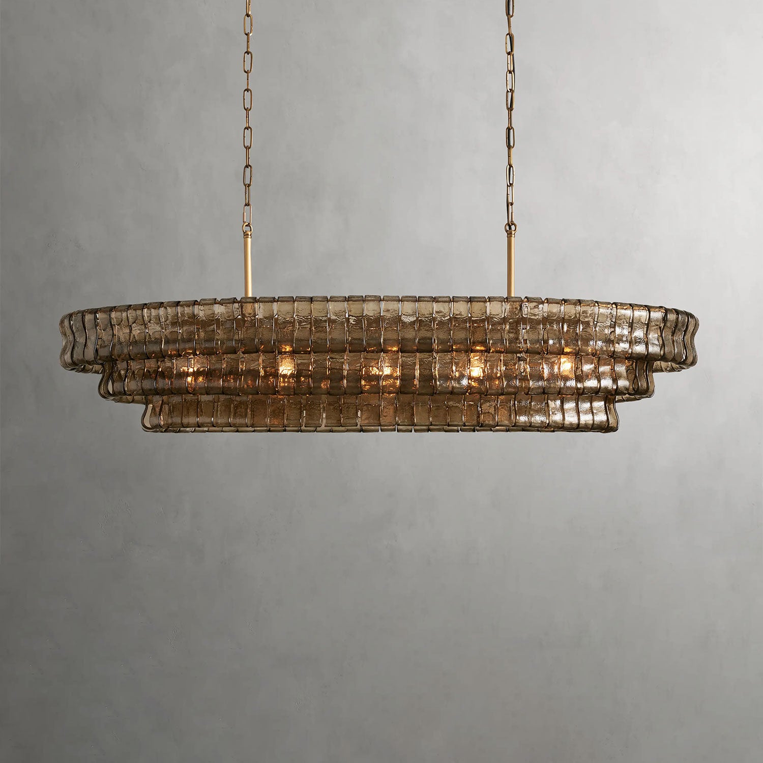 Ghiaccio Oval Chandelier 54", 65"