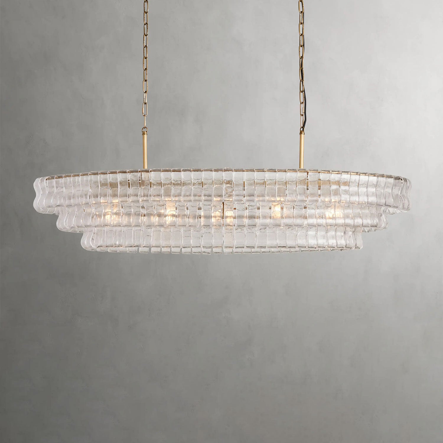 Ghiaccio Oval Chandelier 54", 65"