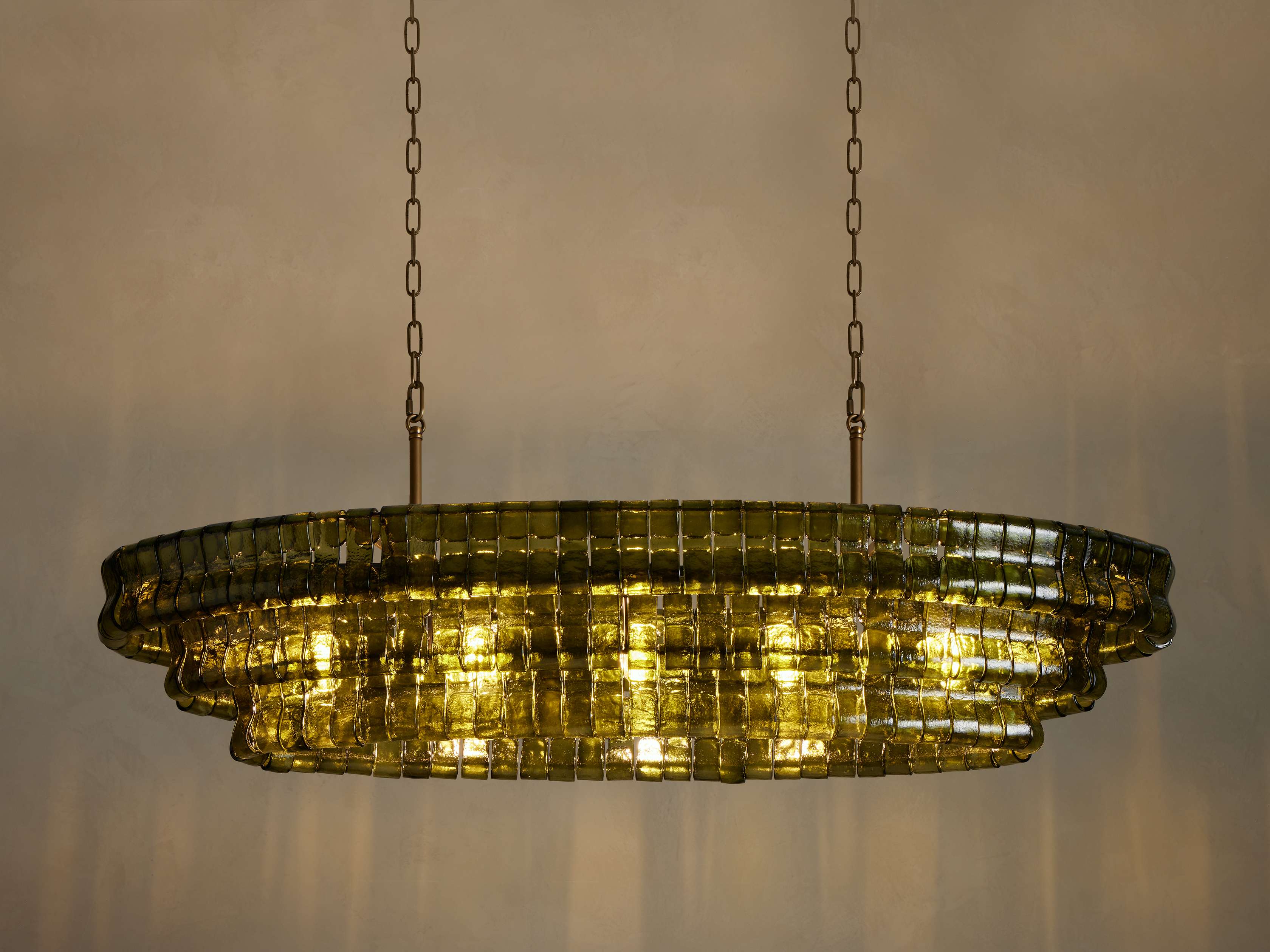 Ghiaccio Oval Chandelier 54 inch, 65 inch