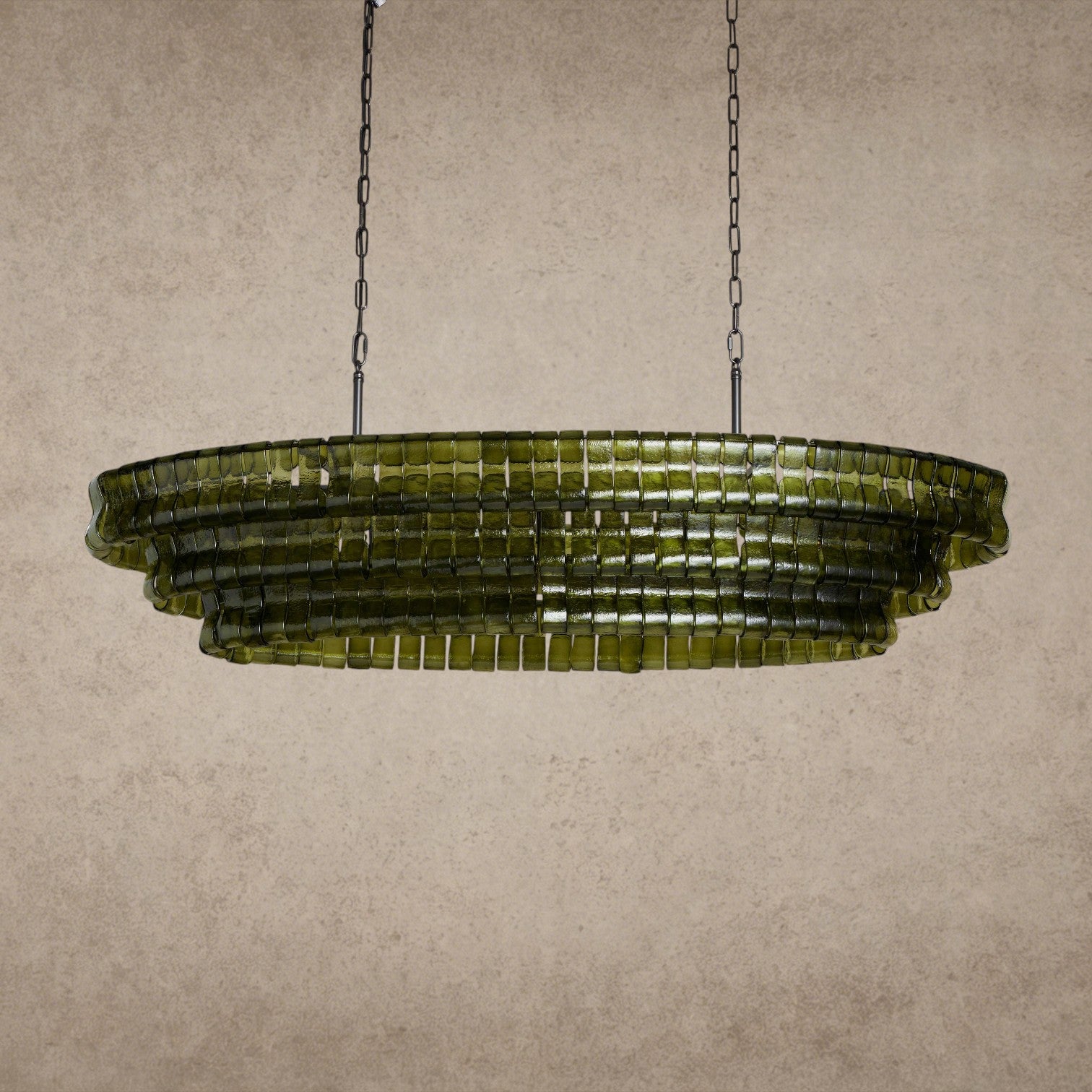 Ghiaccio Oval Chandelier 54 inch, 65 inch