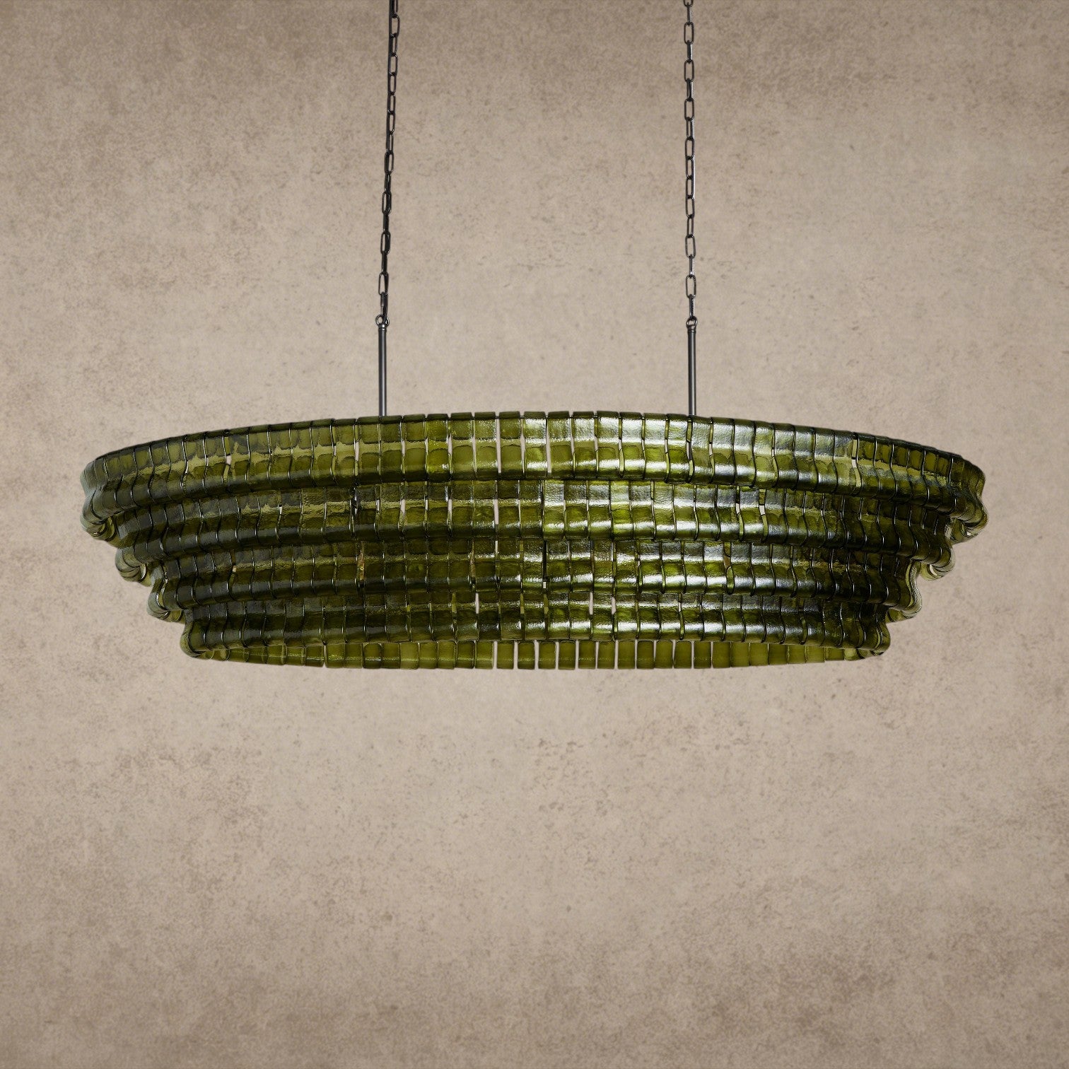 Ghiaccio Oval Chandelier 54 inch, 65 inch