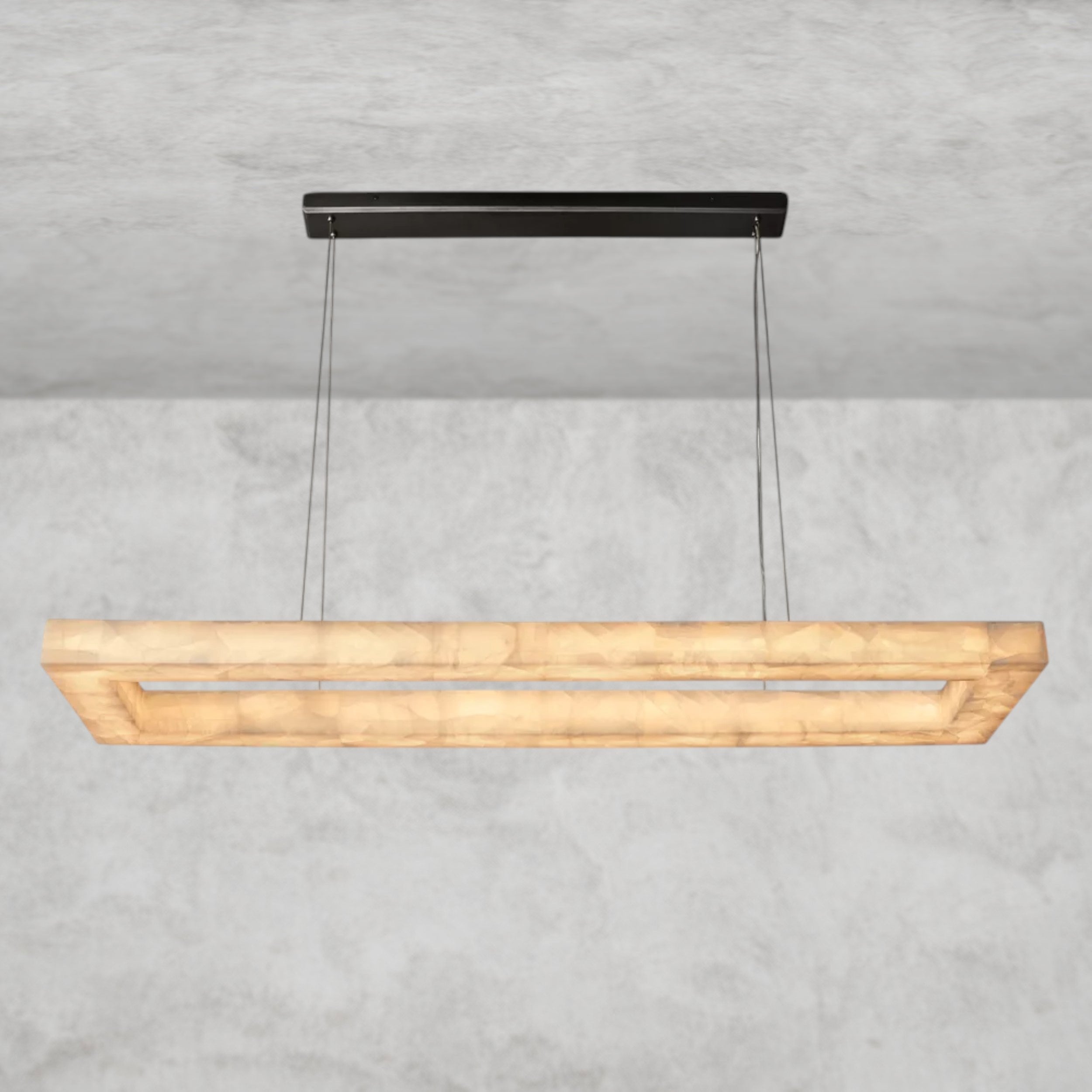 Rivage lueur rectangular chandelier 54