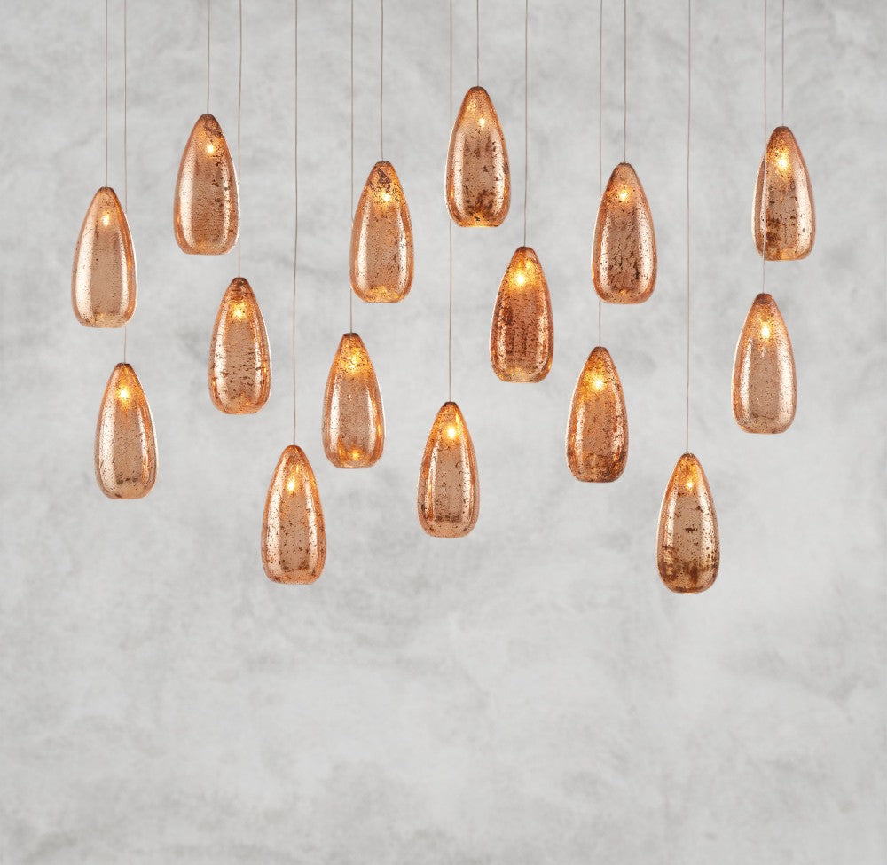 Edda Linear Glass Chandelier 48", 54"