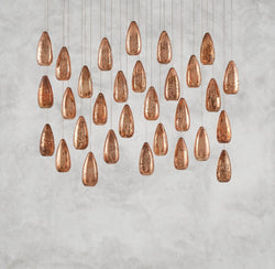 Edda Linear Glass Chandelier 48", 54"