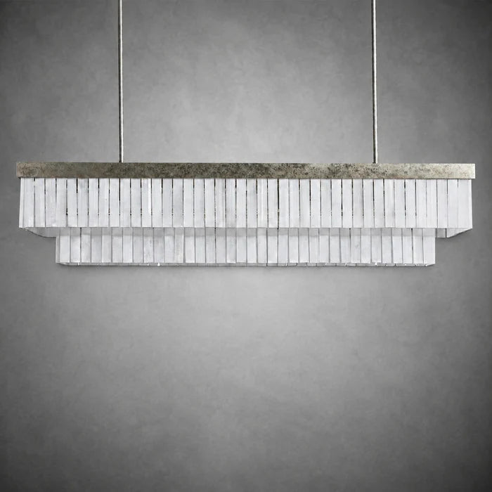 Cameron Luxury Selenite Linear Chandelier 49'' 59''