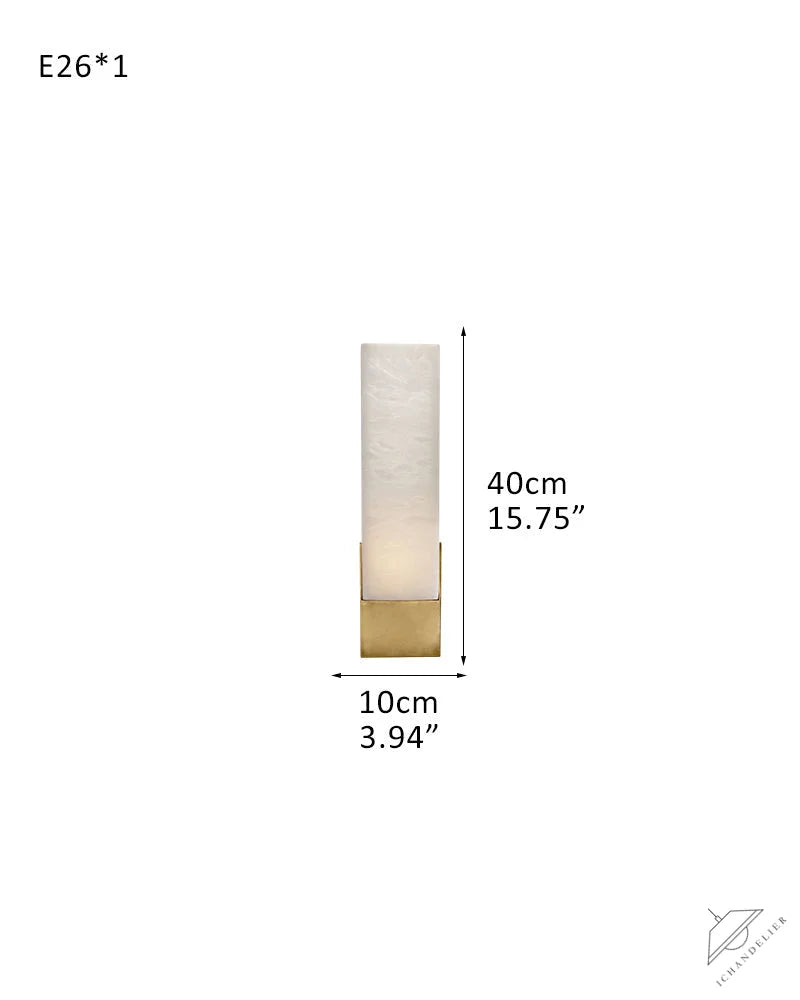 8 Lights Organic Elegance Linear Convet Alabaster Chandelier