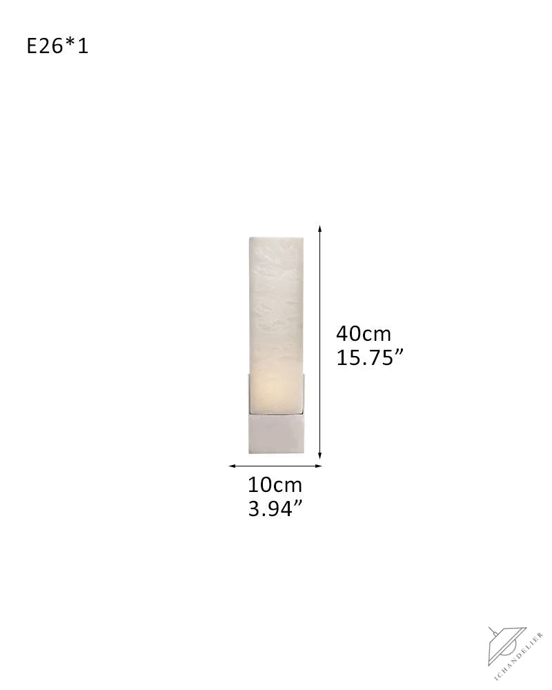 8 Lights Organic Elegance Linear Convet Alabaster Chandelier