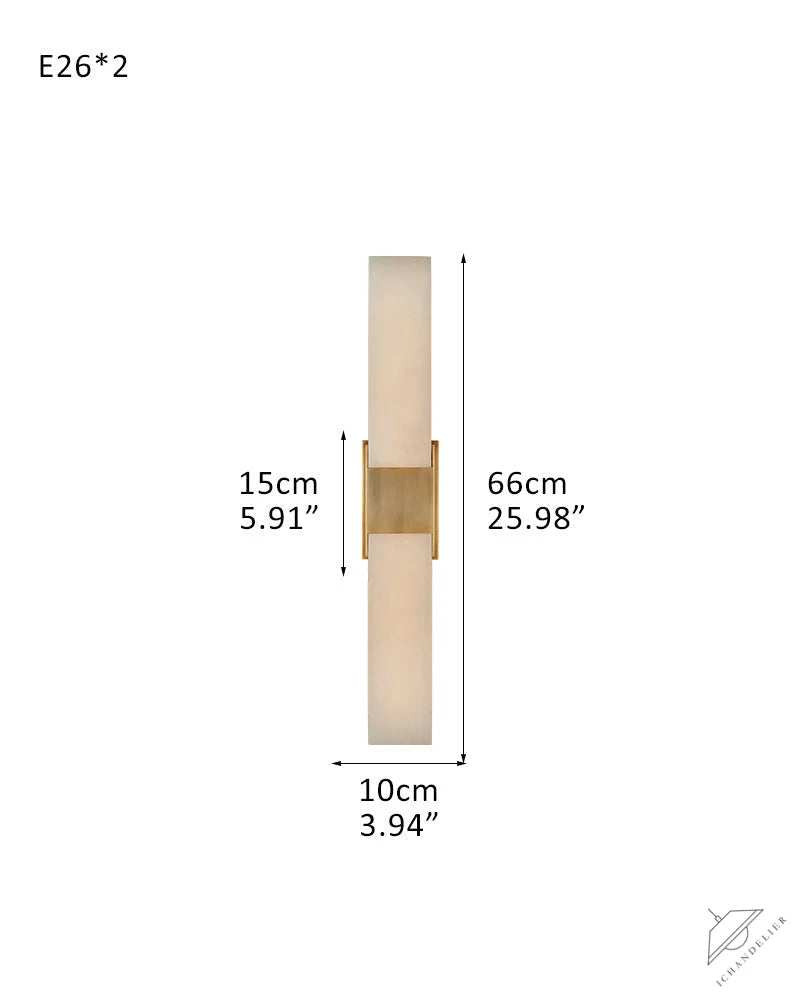 8 Lights Organic Elegance Linear Convet Alabaster Chandelier