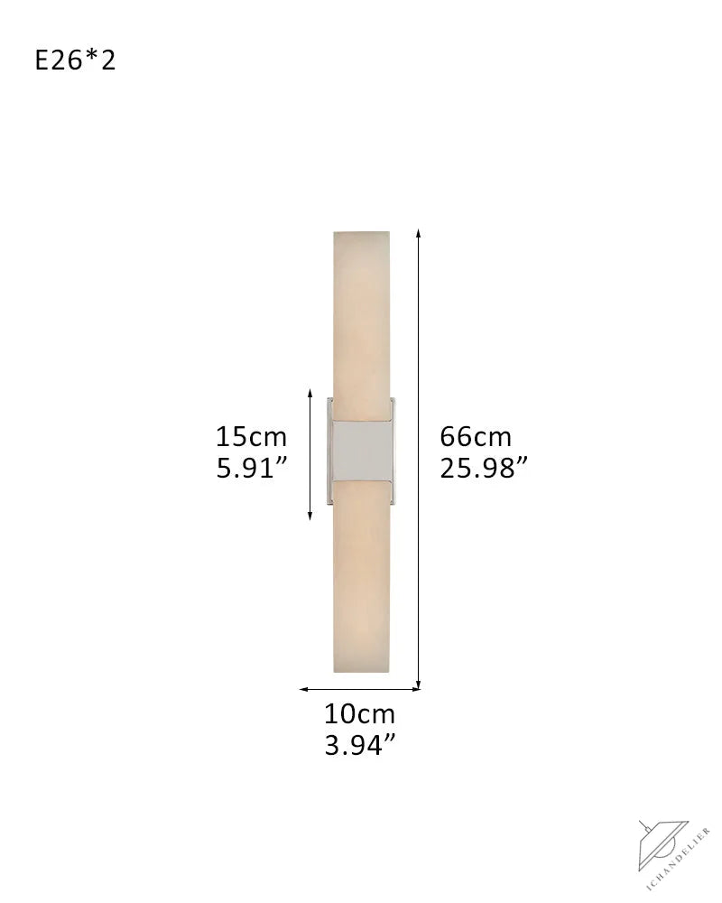 8 Lights Organic Elegance Linear Convet Alabaster Chandelier