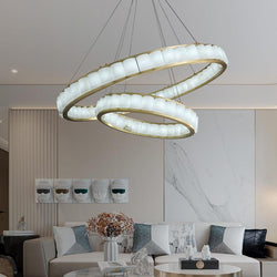Alabaster Circle Round Pendant 23.6", 30.7", 40.2"