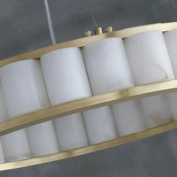 Alabaster Circle Round Pendant 23.6", 30.7", 40.2"