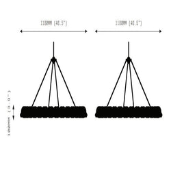 Alabaster Suter Chandelier 35.4", 46.5", 57.5"