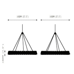 Alabaster Suter Chandelier 35.4", 46.5", 57.5"