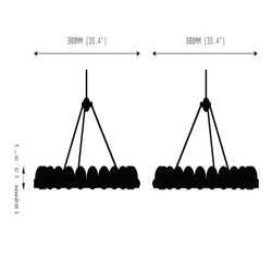 Alabaster Suter Chandelier 35.4", 46.5", 57.5"