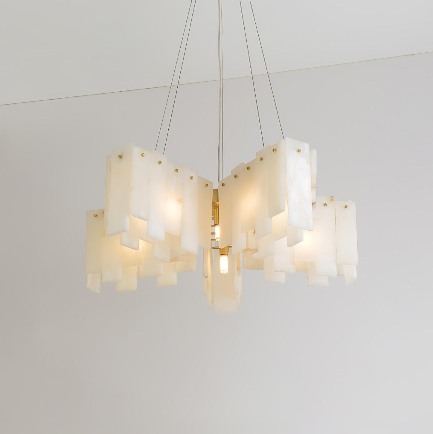 Alabaster Cascade Tiered Chandelier