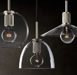 Utilitaire Globe Shade Pendant 8", 11", 14"