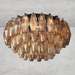 Chiara Clear/ Smoke Glass Flushmount 17", 22"