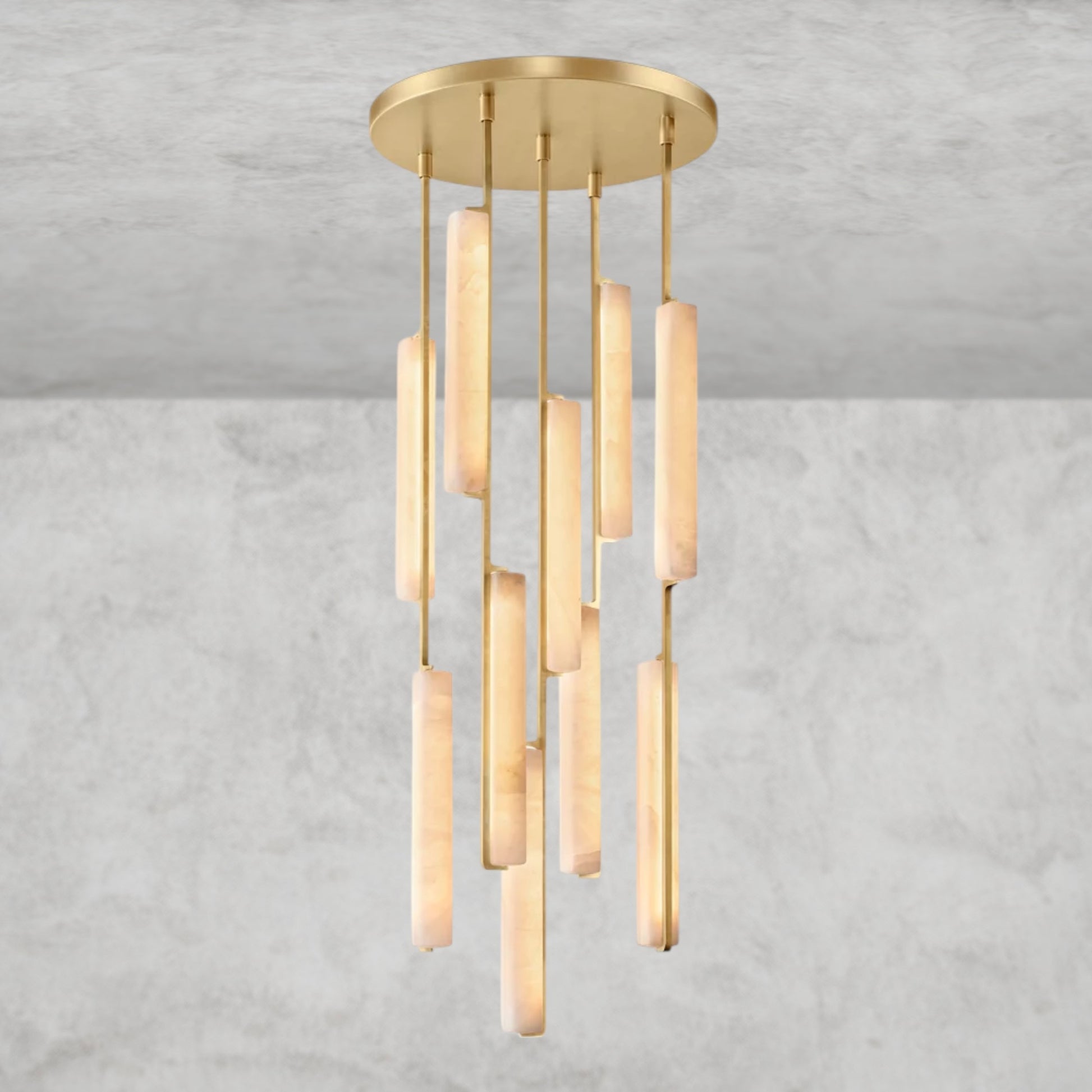 Audubon Alabaster Round Chandelier 24", 40", 56"