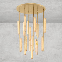 Audubon Alabaster Round Chandelier 24", 40", 56"