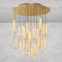 Audubon Alabaster Round Chandelier 24", 40", 56"