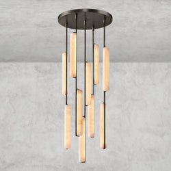 Audubon Alabaster Round Chandelier 24", 40", 56"