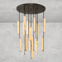 Audubon Alabaster Round Chandelier 24", 40", 56"