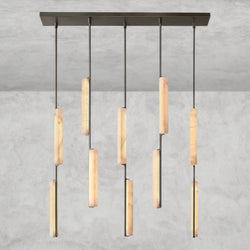 Audubon Alabaster Linear Chandelier 54"