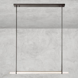 Audubon Crystal Linear Single Bar Chandelier
