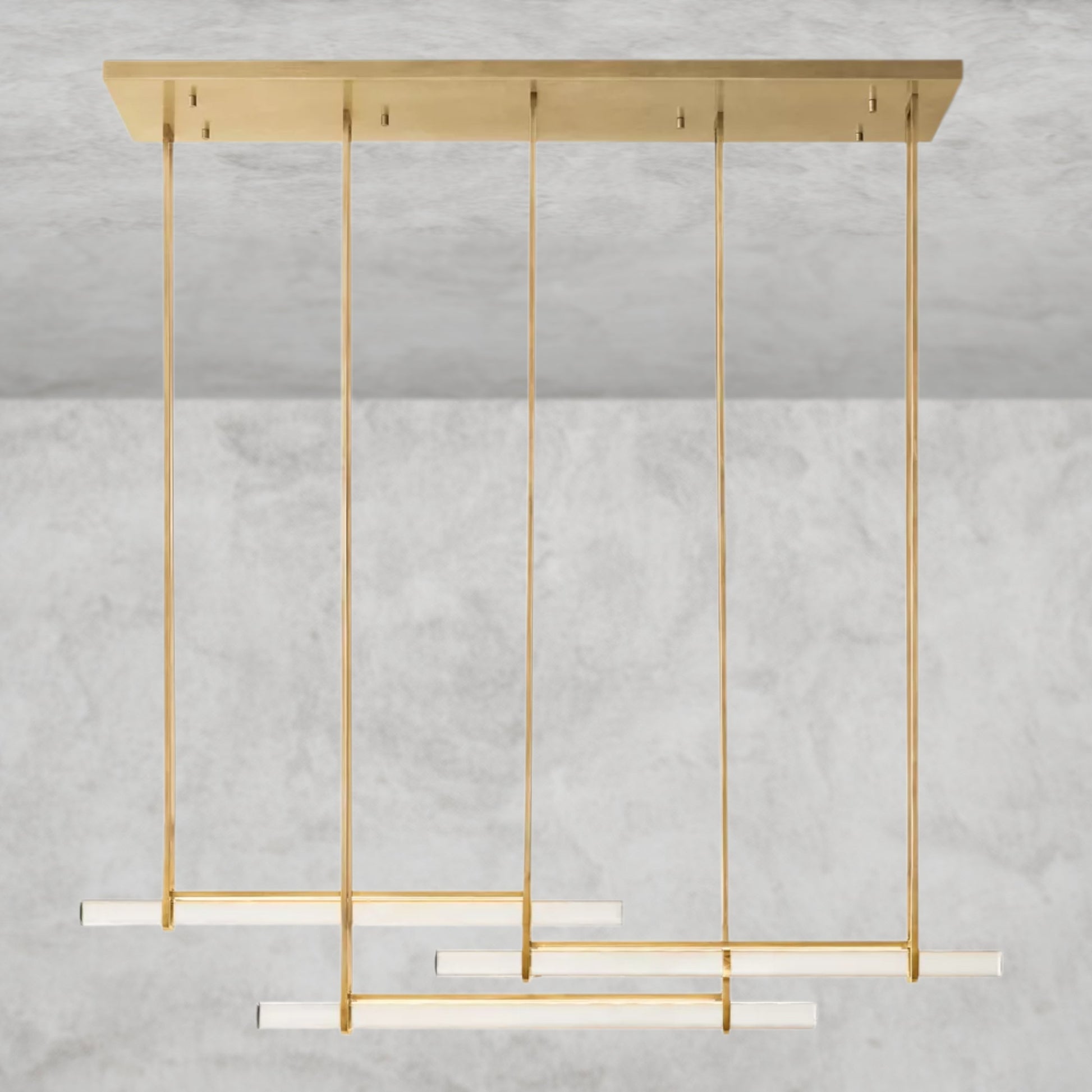 Audubon Crystal Triple Bar Linear Chandelier 60", 72"