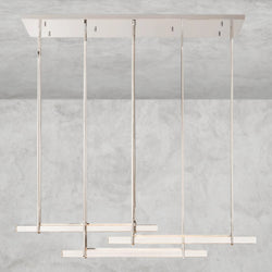 Audubon Crystal Triple Bar Linear Chandelier 60", 72"