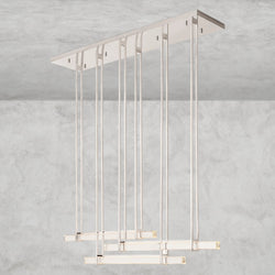 Audubon Crystal Triple Bar Linear Chandelier 60", 72"