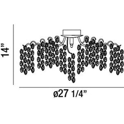 Campobasso - 7 Light Flush Mount - 27.25"W 14 "H