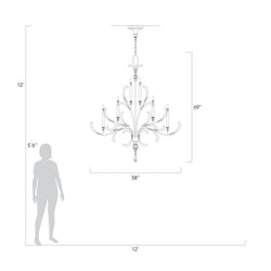 Beveled Arcs 16 - Light Chandelier
