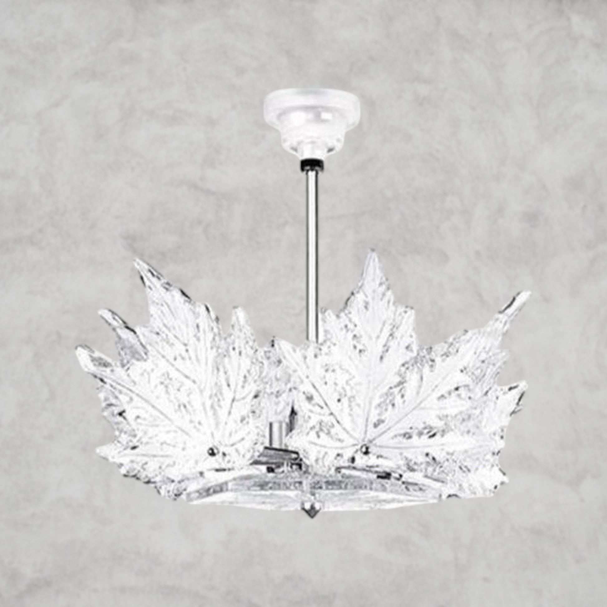 Maple Leaf Crystal Single Layer Chandelier