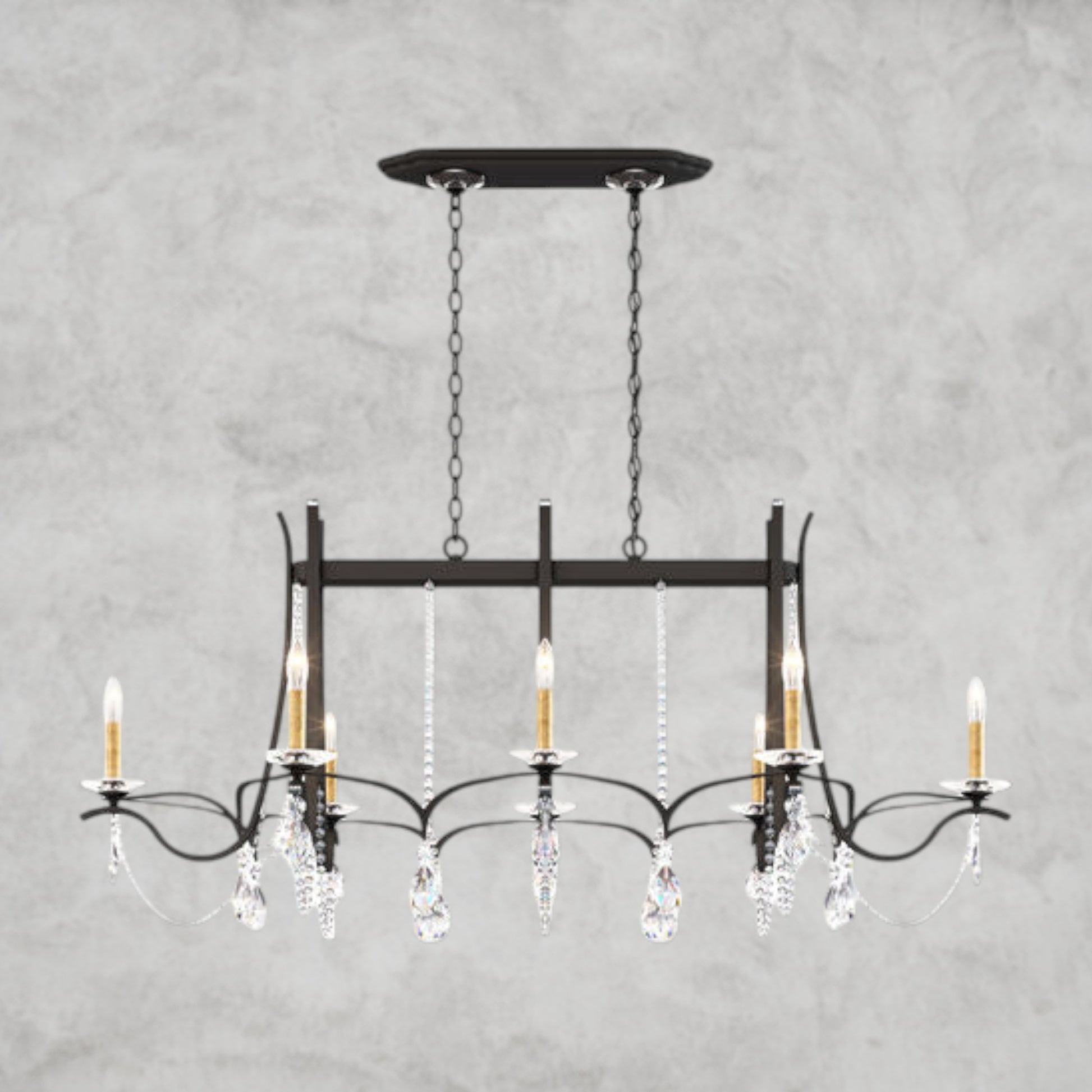 Vesca Long Chandelier 58"