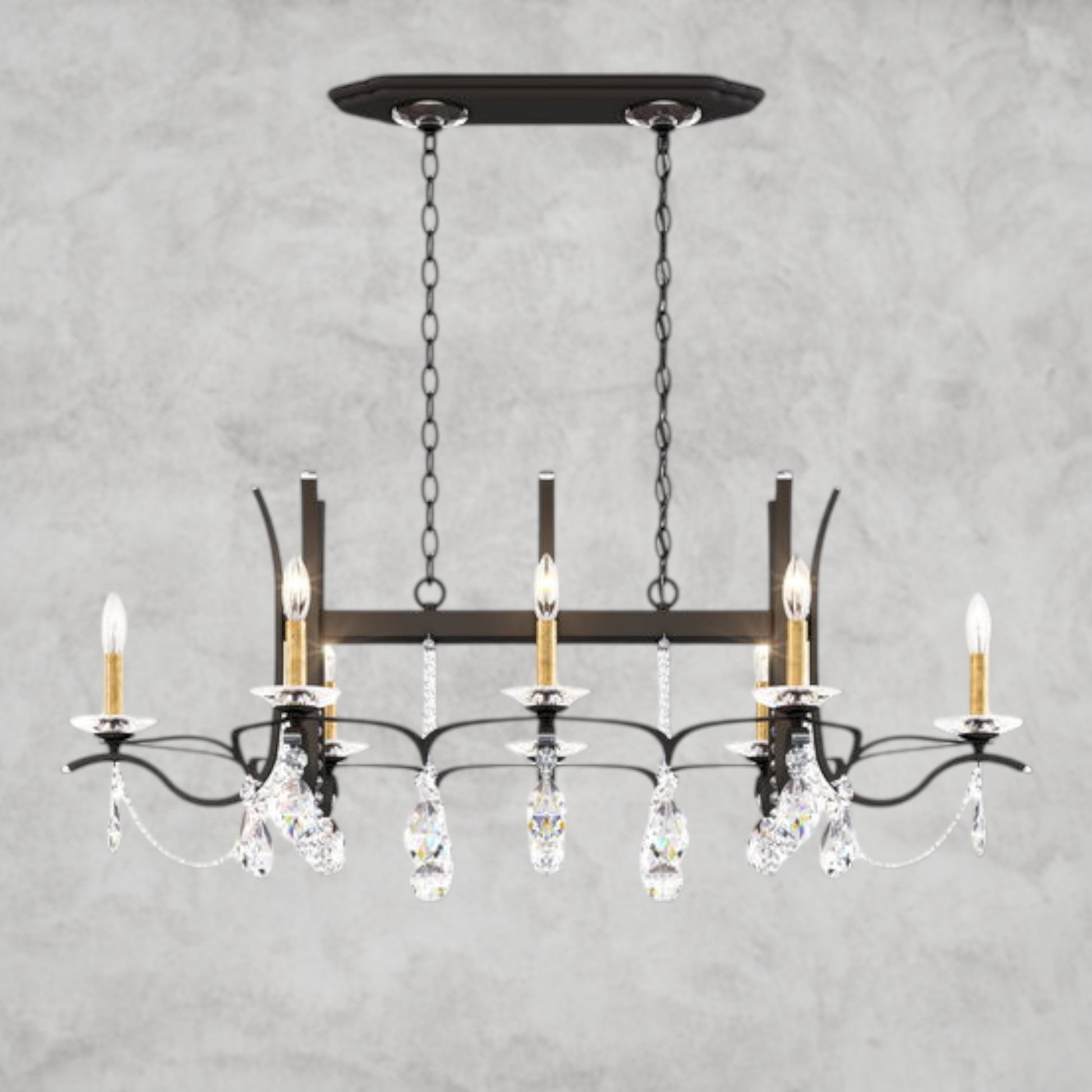 Vesca Long Chandelier 46"