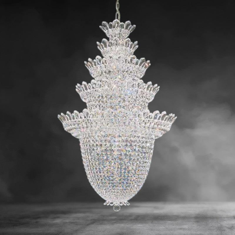 Trillane Five-layer Crystal Chandelier 33"