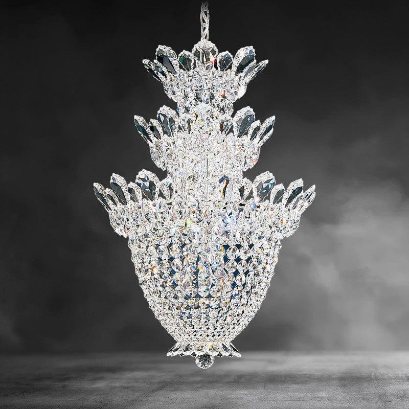 Trillane 3-layer Crystal Chandelier 48"