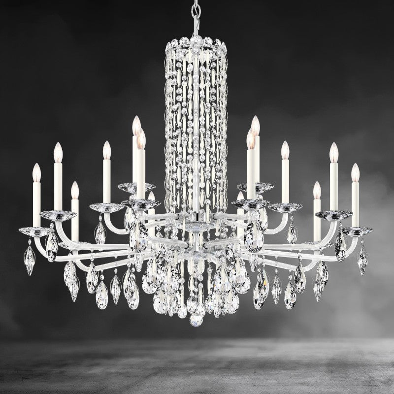 Siena Short Column Crystal Chandelier 41"