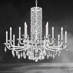 Siena Short Column Crystal Chandelier 41"