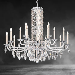 Siena Short Column Crystal Chandelier 41"