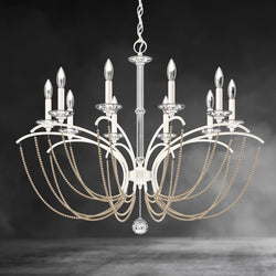 Priscilla Crystal Candlestick Chandelier 36"