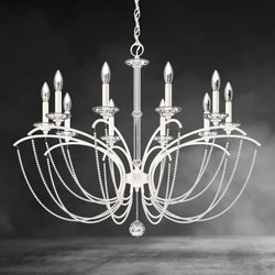 Priscilla Crystal Candlestick Chandelier 36"