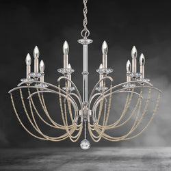 Priscilla Crystal Candlestick Chandelier 36"