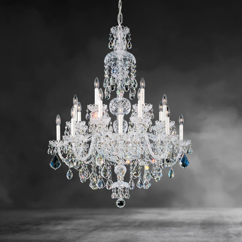 Oldie 25-light crystal chandelier 35"
