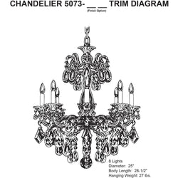La Scala Chandelier 25"