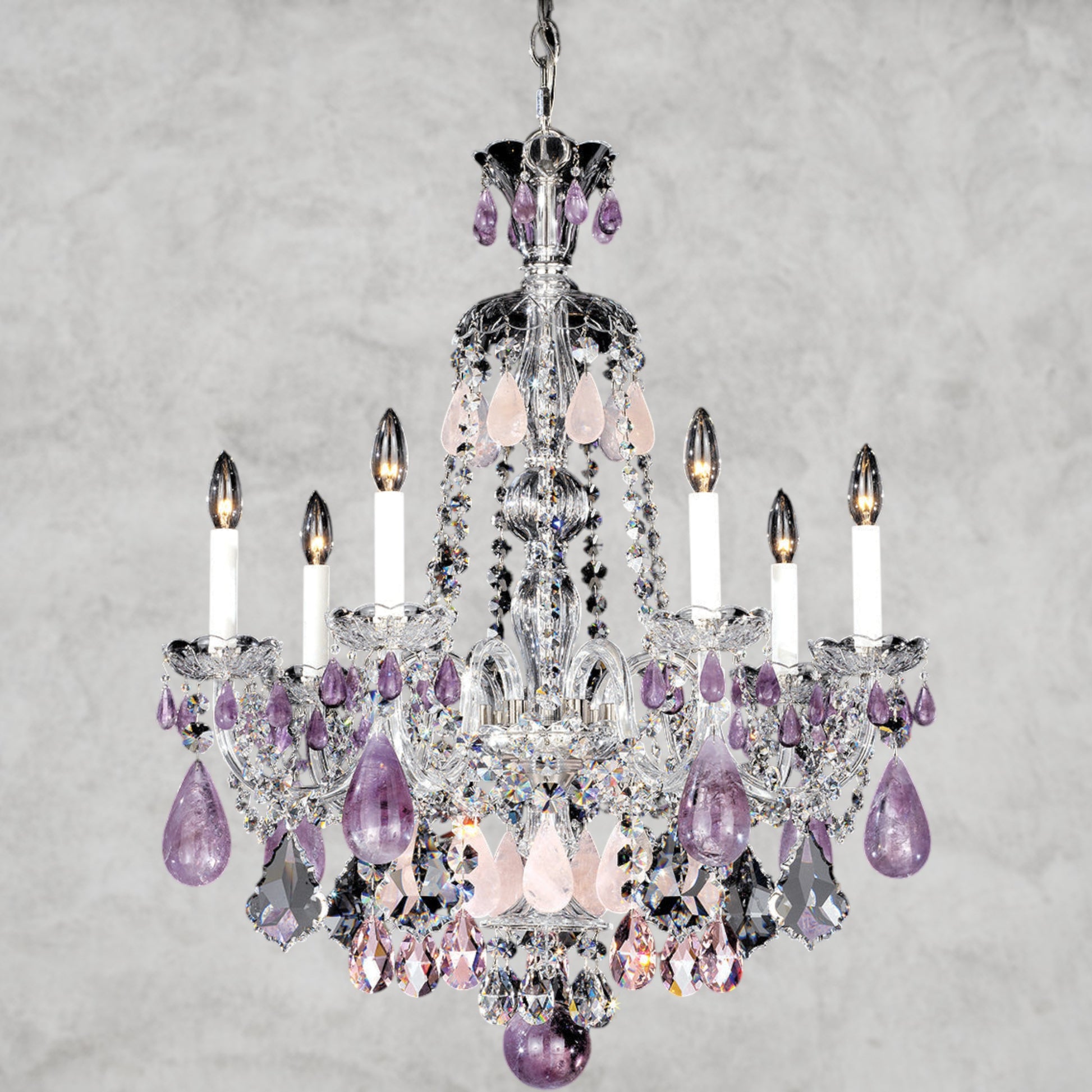 Hamilton Rock Crystal 7-Light Chandelier 24"