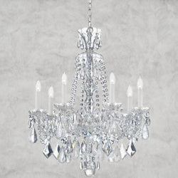 Hamilton Rock Crystal 7-Light Chandelier 24"