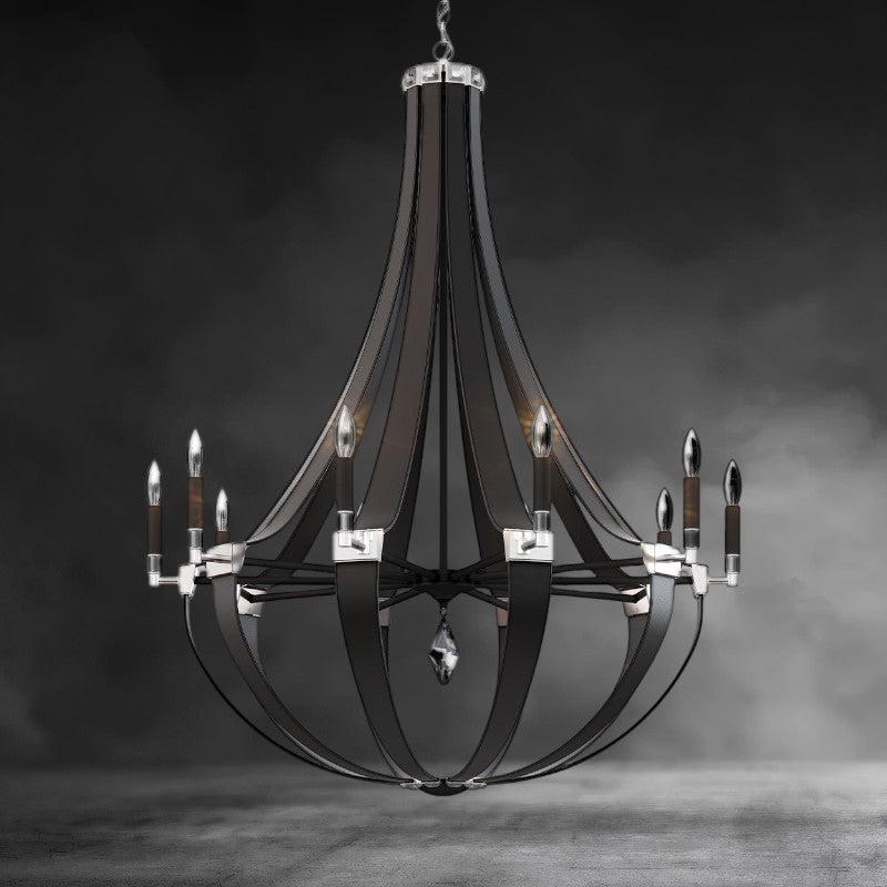 Crystal Empire Chandelier 36"