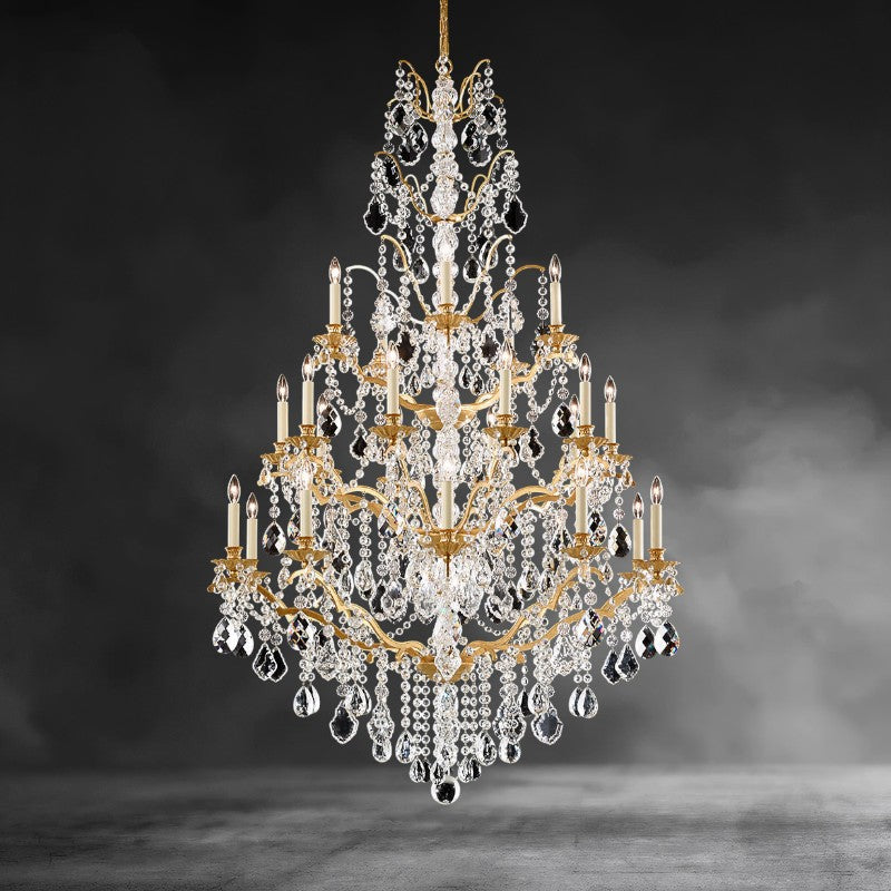 Bordeaux Crystal Chandelier 40"